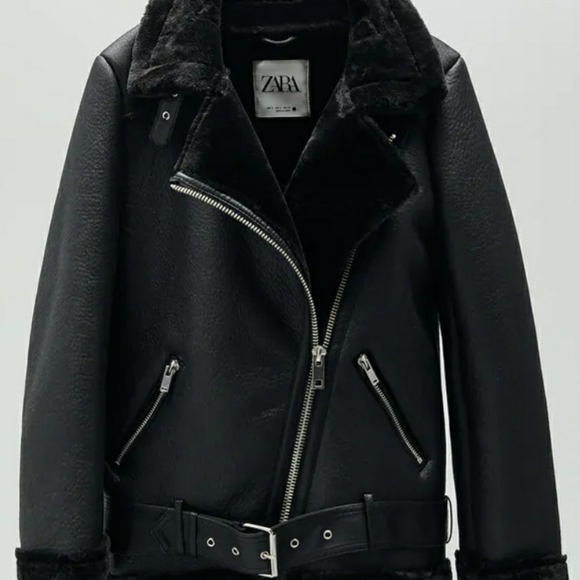 Zara Jackets & Blazers - Zara doublefaced biker jacket (small)